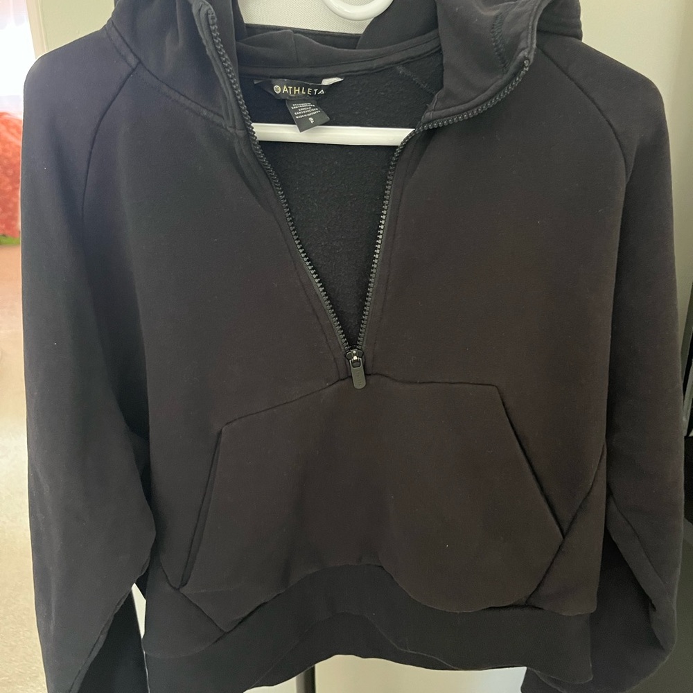 Athleta Black Half Zip Fleece